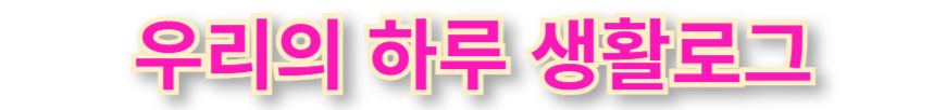 우리의 하루 생활로그